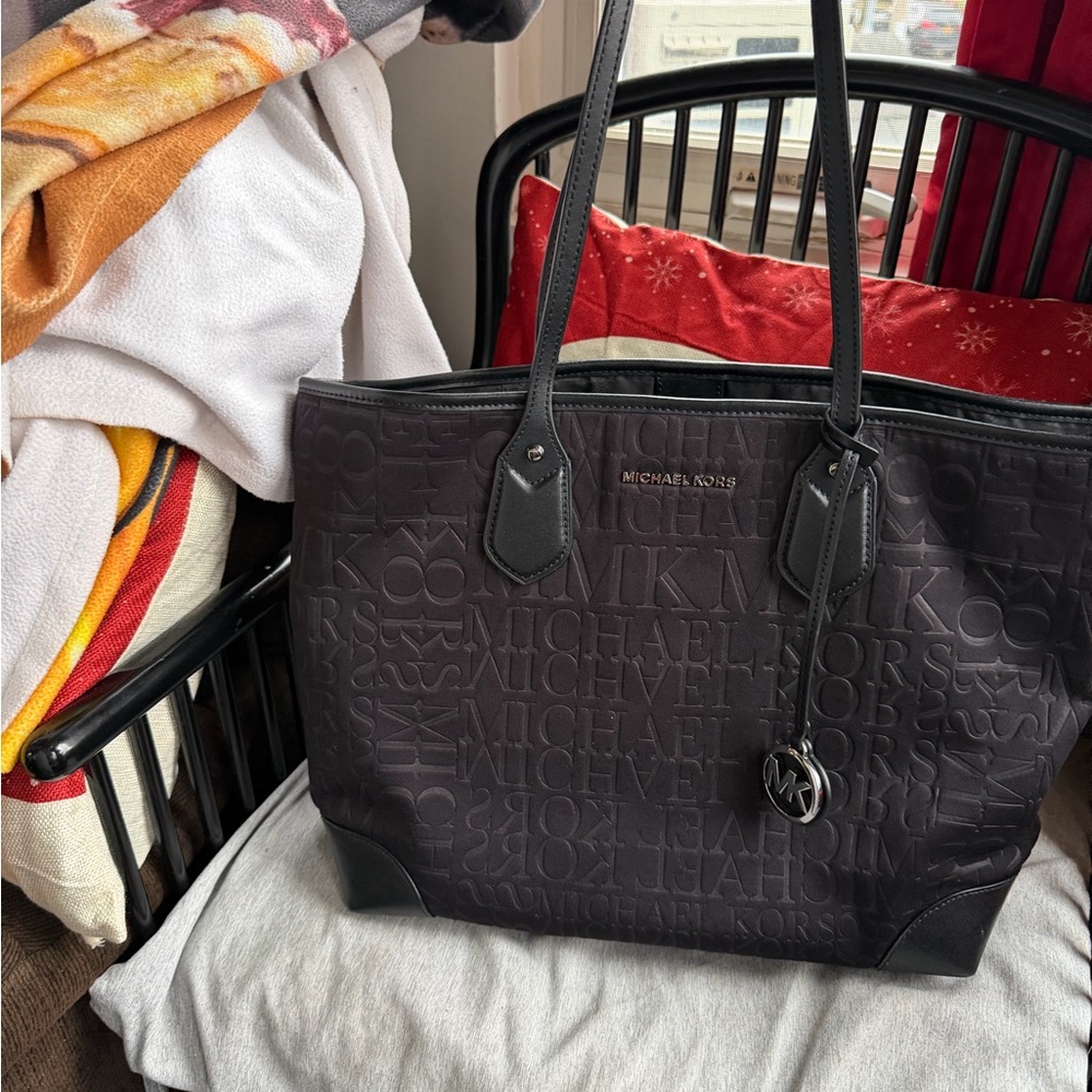 Michael Kors Embossed Black Tote